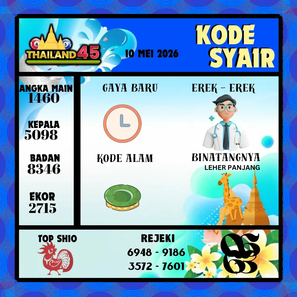Kode Syair Thailand45  Pools - Mei 2026
