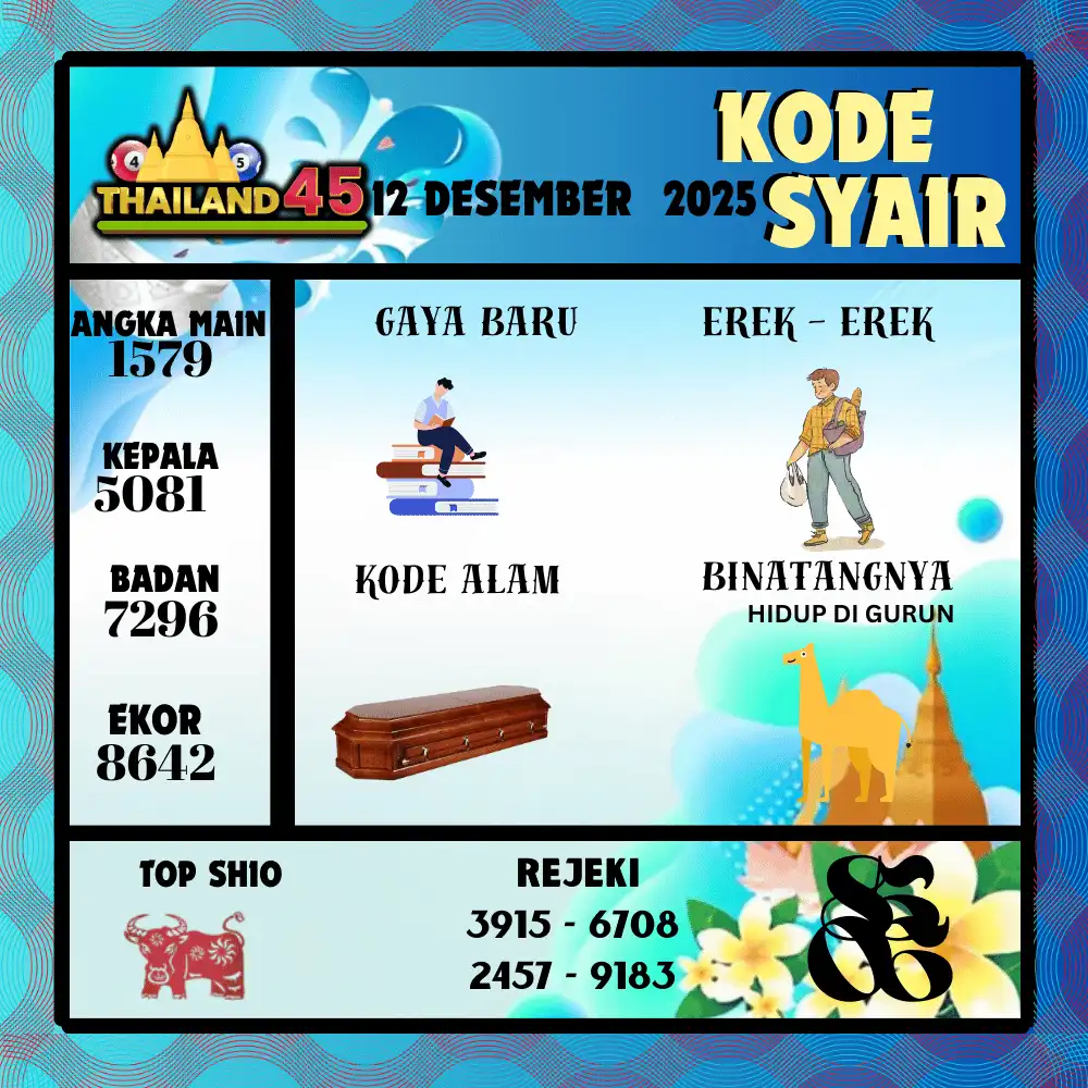 Kode Syair Thailand45  Pools - Juni 2026

