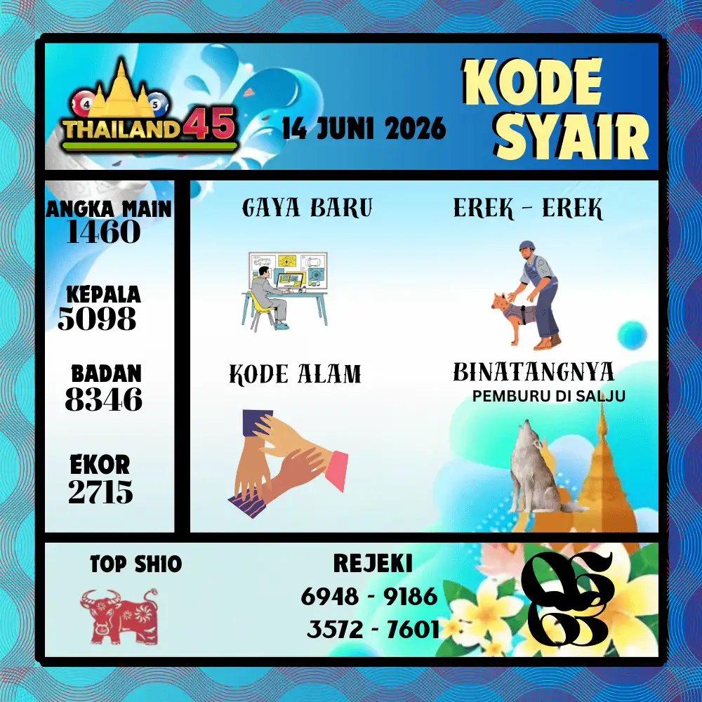 Kode Syair Thailand45  Pools - Juni 2026
