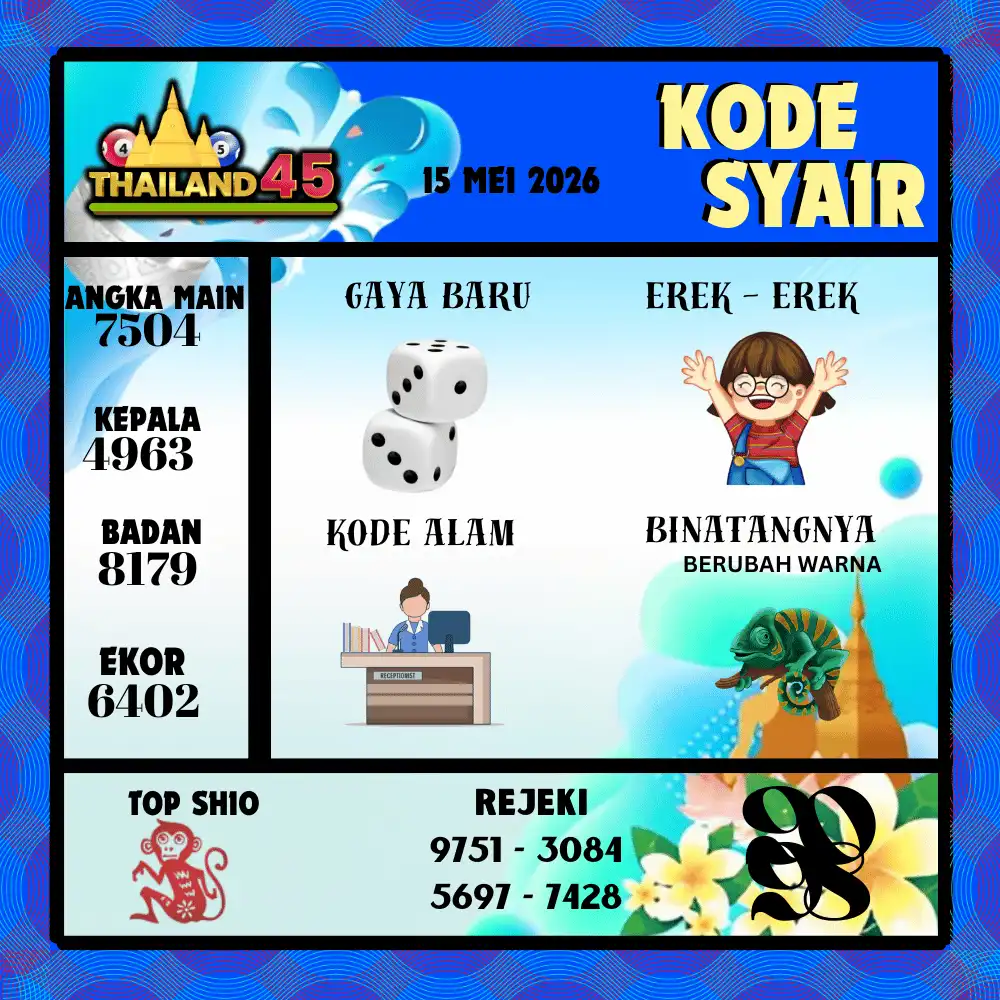 Kode Syair Thailand45  Pools - Mei 2026
