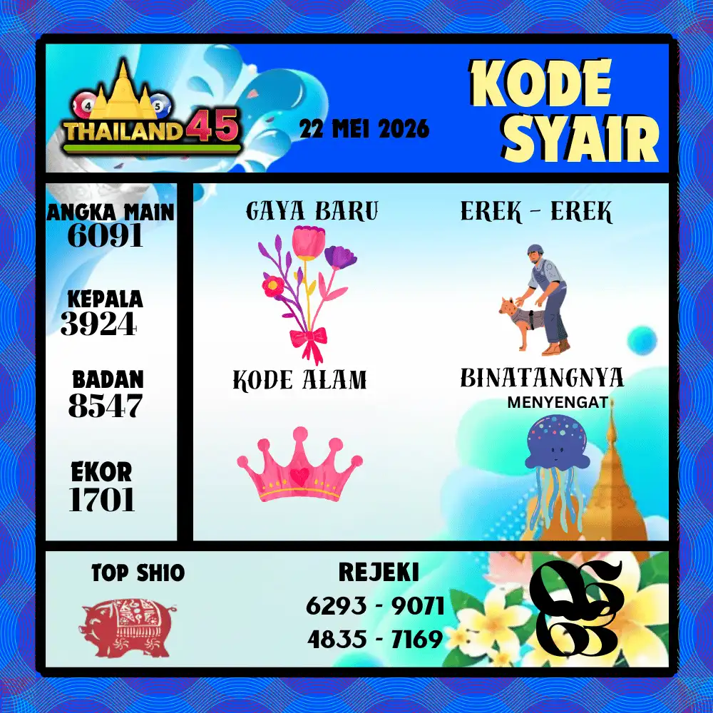 Kode Syair Thailand45  Pools - Mei 2026
