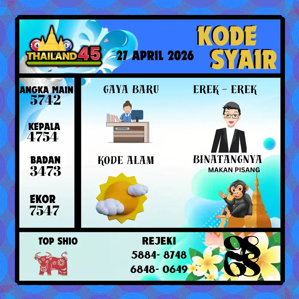 Kode Syair Thailand45  Pools - April 2026
