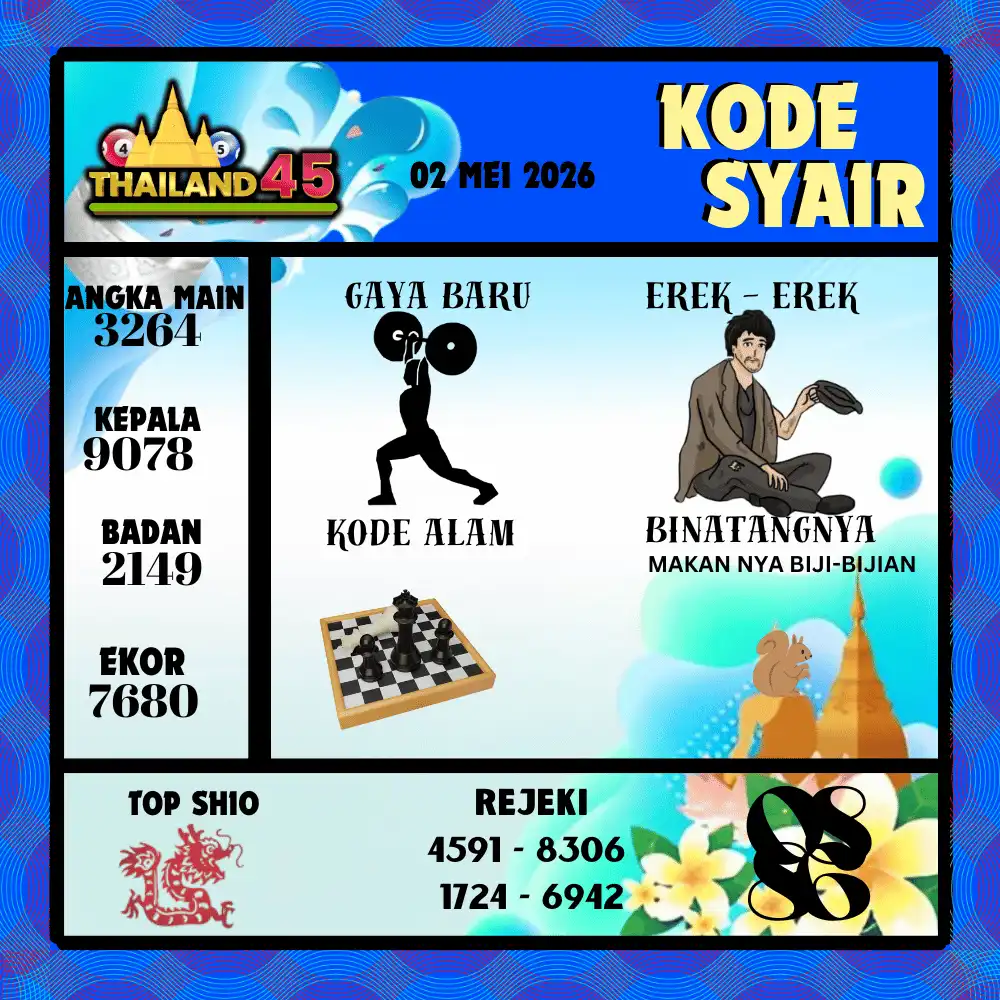 Kode Syair Thailand45  Pools - Mei 2026
