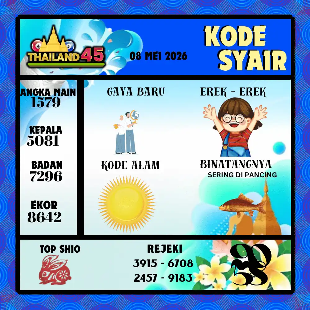 Kode Syair Thailand45  Pools - Mei 2026
