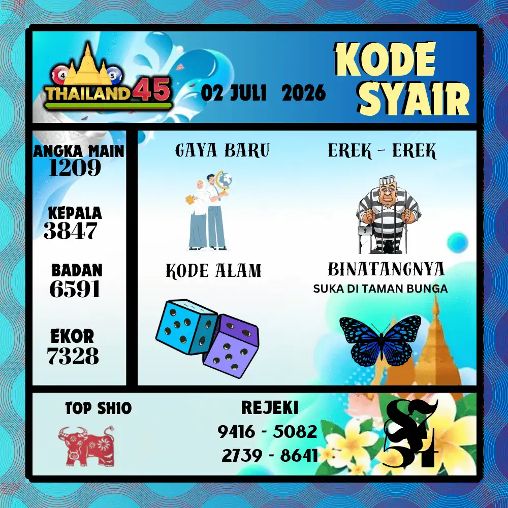Kode Syair Thailand45  Pools - Juli 2026
