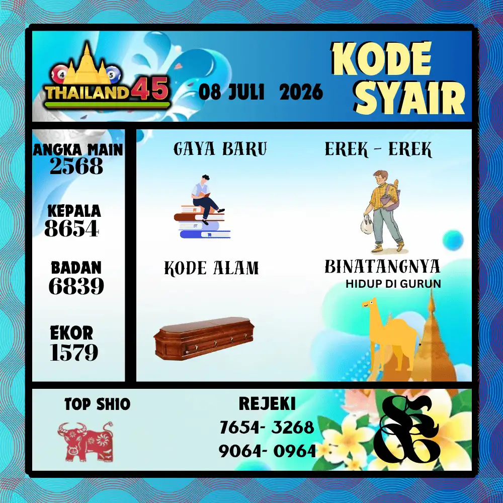 Kode Syair Thailand45  Pools - Juli 2026
